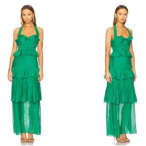 Line & Dot - Cari Halter Dress - Small - Kelly Green - NWT